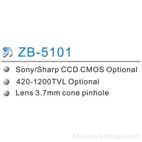Metal Housing Dome Camera with 3.7mm Cone Pinhole Lens and Sony/Sharp CCD/CMOS Optional